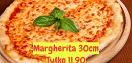 Margherita 30cm za 11.90 przy zakupie dowolnej rodzinnej pizzy.