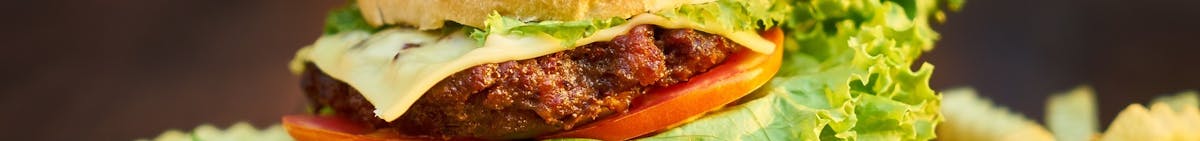 Burgery kurczak i szarpana wieprzowina