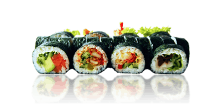 FUTOMAKI - maki rolowane z nori na wierzchu skladniki i ryz w srodku 6szt.