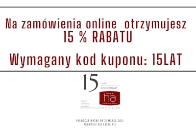 RABAT JUBILEUSZOWY 15 %