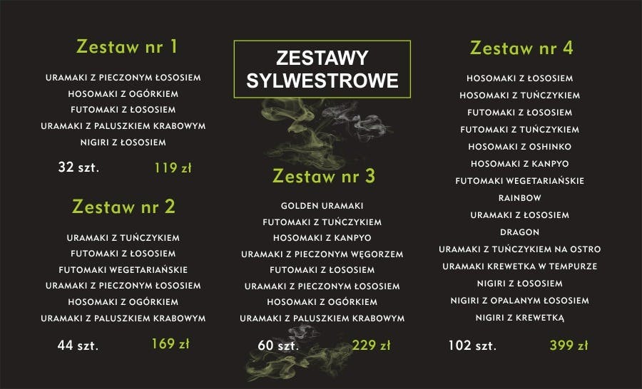 ZESTAWY SYLWESTROWE